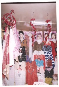 Some of the garments sold in Alimy's shop.